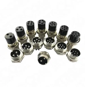 IC-261M 16mm Mayk Fiş, Şase Erkek - Seyyar Dişi, 2 Pimli Set