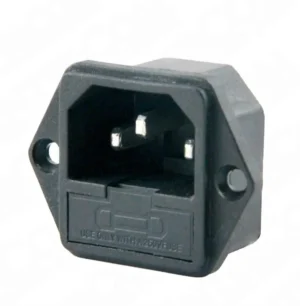 IC-213 C14 Power Soket Erkek Fuseli Kulaklı AS-07
