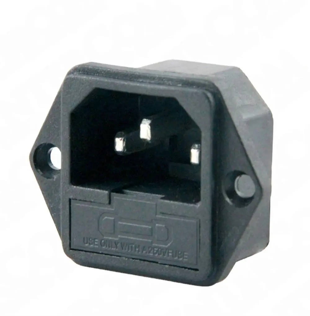 IC-213 C14 Power Soket Erkek Fuseli Kulaklı AS-07