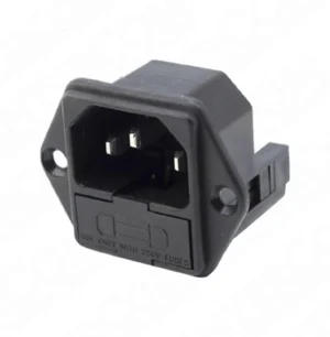 IC-213B C14 Power Soket Erkek Çift Fuseli Kulaklı
