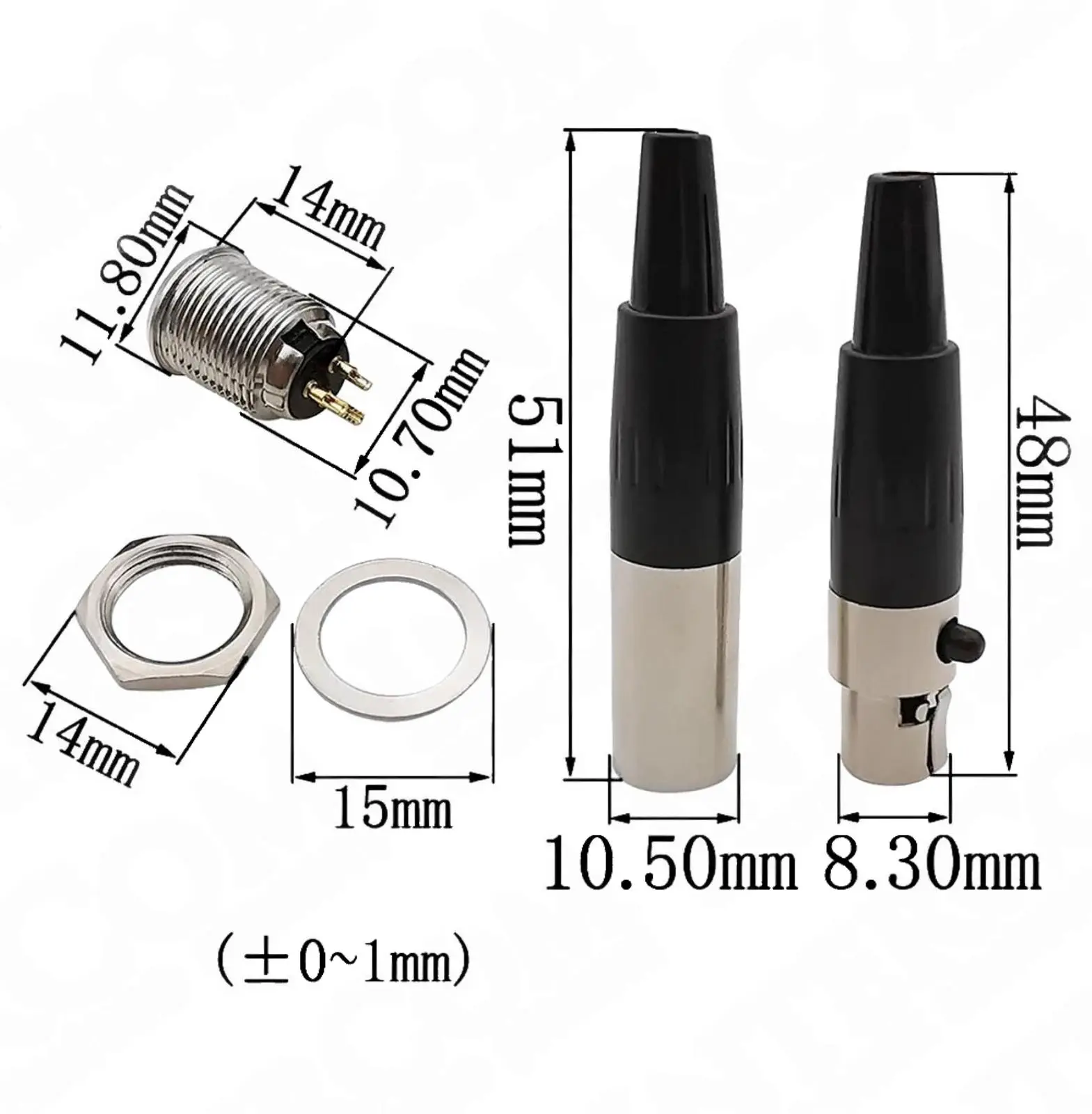 IC-261S Mini XLR Canon Jak - Görsel 2