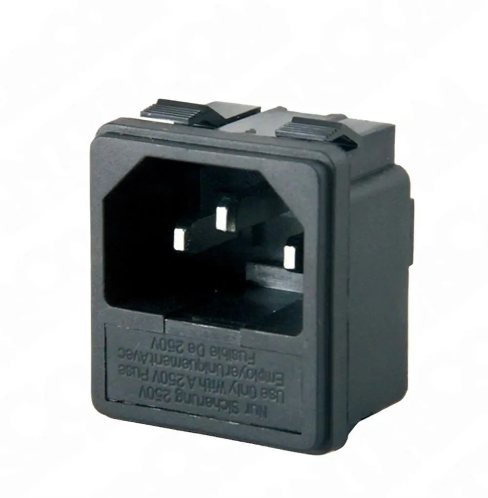 IC-213A C14 Power Soket Erkek Fuseli Kulaksız AS-06 - Görsel 2
