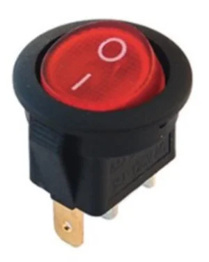 IC-131-0 Yuvarlak Anahtar Işıklı 220V Kırmızı