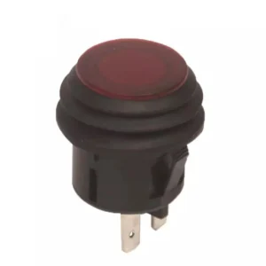 IC-180W Basmalı Yuvarlak Işıklı Kalıcı Anahtar 20A 12V DC Körüklü Kırmızı (ASW-29D)