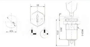IC-195 Anahtarlı Switch 0-1 Yeni KS-01-101C