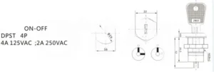 IC-195C Anahtarlı Switch 0-1 Ø19mm K19-02-201