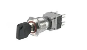 NO95-1 LAS1-BGQ-22Y-21r 19mm Metal Anahtarlı Switch 0-I IP65