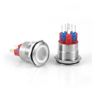 D88 22mm Metal Kalıcılı Buton 12-24V Beyaz Led