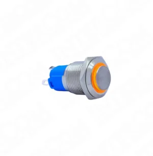 E23 16mm Metal Buton Kalıcılı 12-24V Turuncu Led 1NO1NC