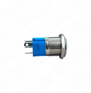 E34-1 16mm Metal Buton Yaylı 12-24V Kırmızı Led 1NO1NC