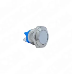 E40F 16mm Metal Işıksız Yaylı Buton Düz Kafa 1NO IP67
