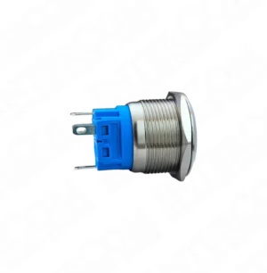 E87 22mm Metal Buton Yaylı 12-24V Beyaz Led 1NO1NC