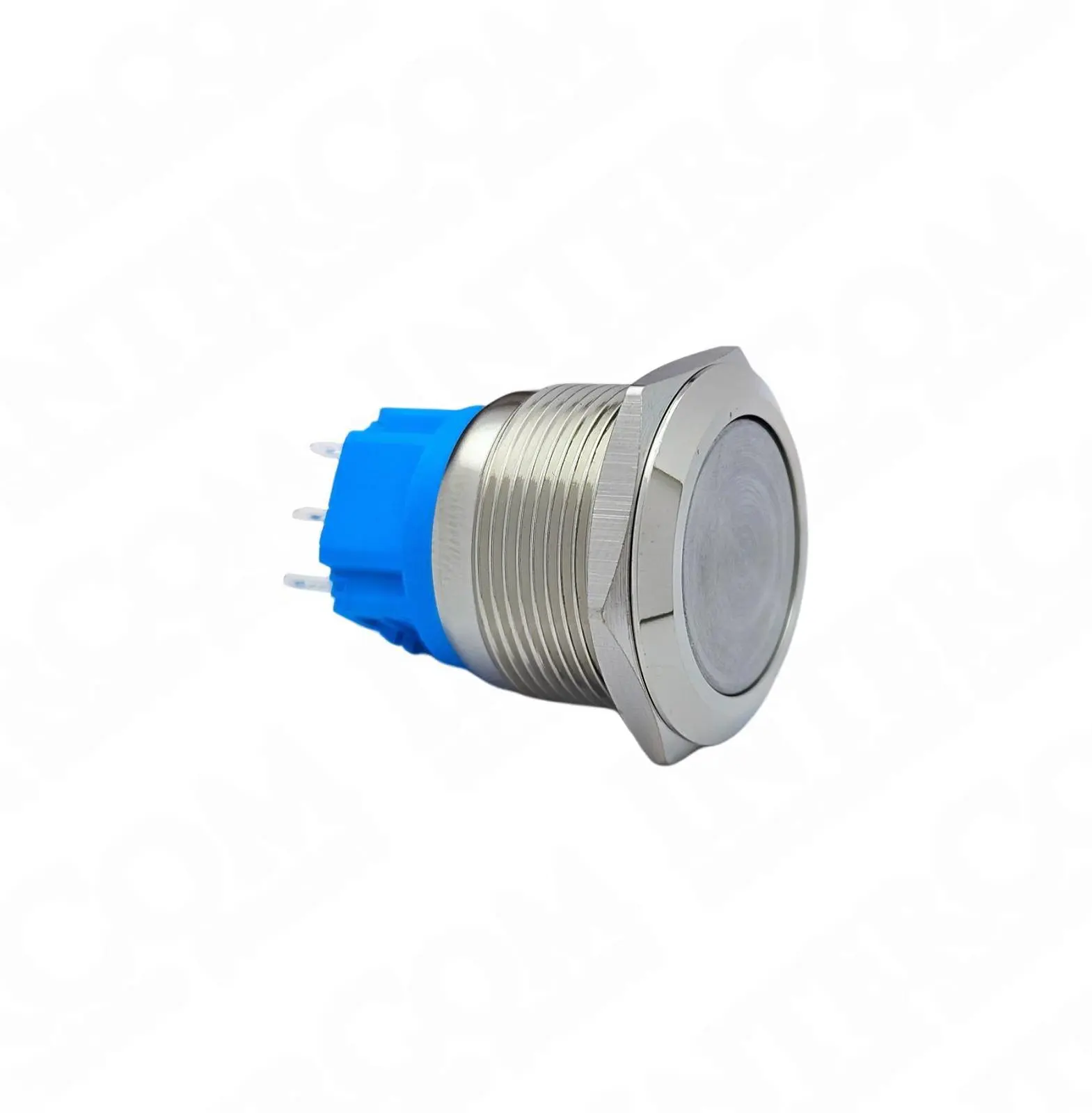 E89-1 22mm Metal Buton Yaylı Düz 1NO1NC