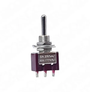 IC-142 Toggle Switch Yaylı ON-OFF-MOM (Kaliteli) Ø6mm MTS-113