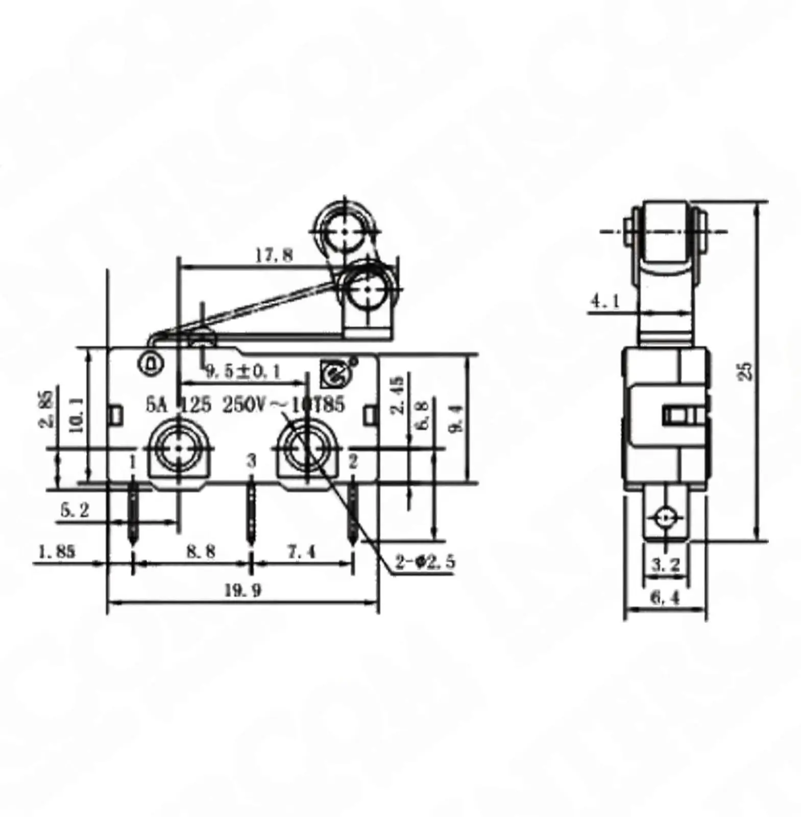 IC-168A Micro Switch Lehim Bacak Makaralı - Görsel 2