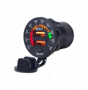 IC-266D-5 Pano Tip Akü Göstergeli İkili USB 3.0