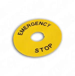 S10 Acil Stop Buton Etiketi 16mm ve 22mm için