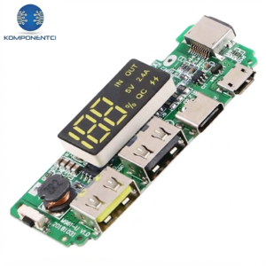 Çift USB 5V 2.4A Ledli Micro Type-C Powerbank Modülü
