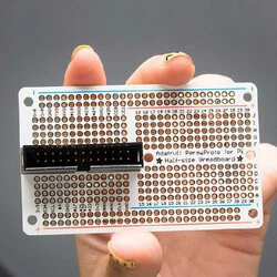 PermaProto Raspberry Pi Uyumlu Delikli Pertinaks (Yarım Boy)
