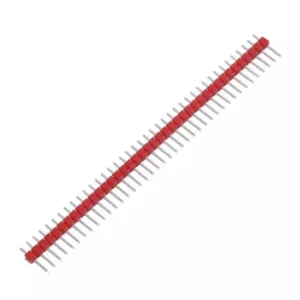 1x40 180 Derece Erkek Pin Header - Kırmızı
