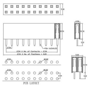2x4 Pin Header Dişi