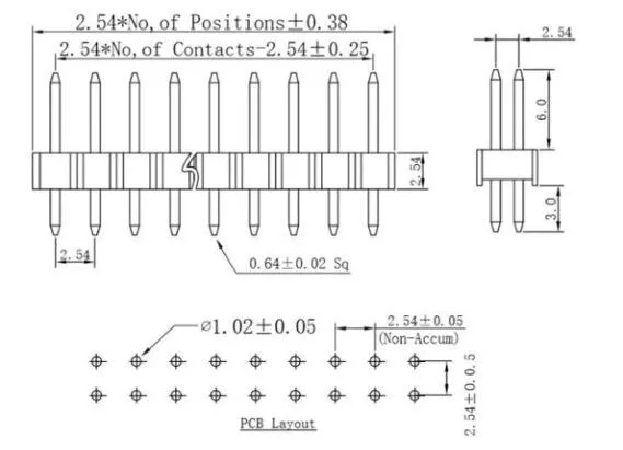 2x40 Pin Header Erkek - Görsel 2